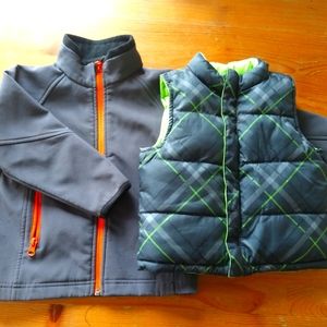 Cabela's Windproof Zip Jacket & Puffy Vest